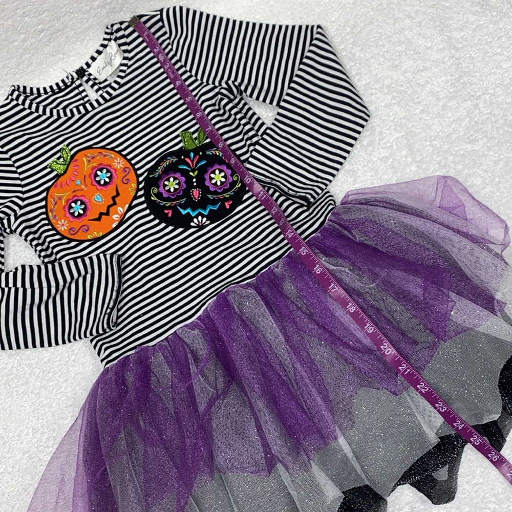 Emily rose day of the dead striped Halloween tutu dress size 6 - Picture 3 of 9